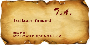 Teltsch Armand névjegykártya